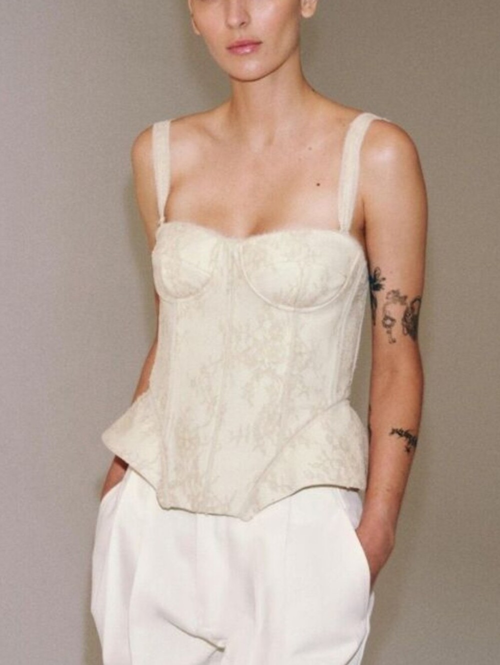Sz XS New ZARA ZW COLLECTION LACE CORSET TOP